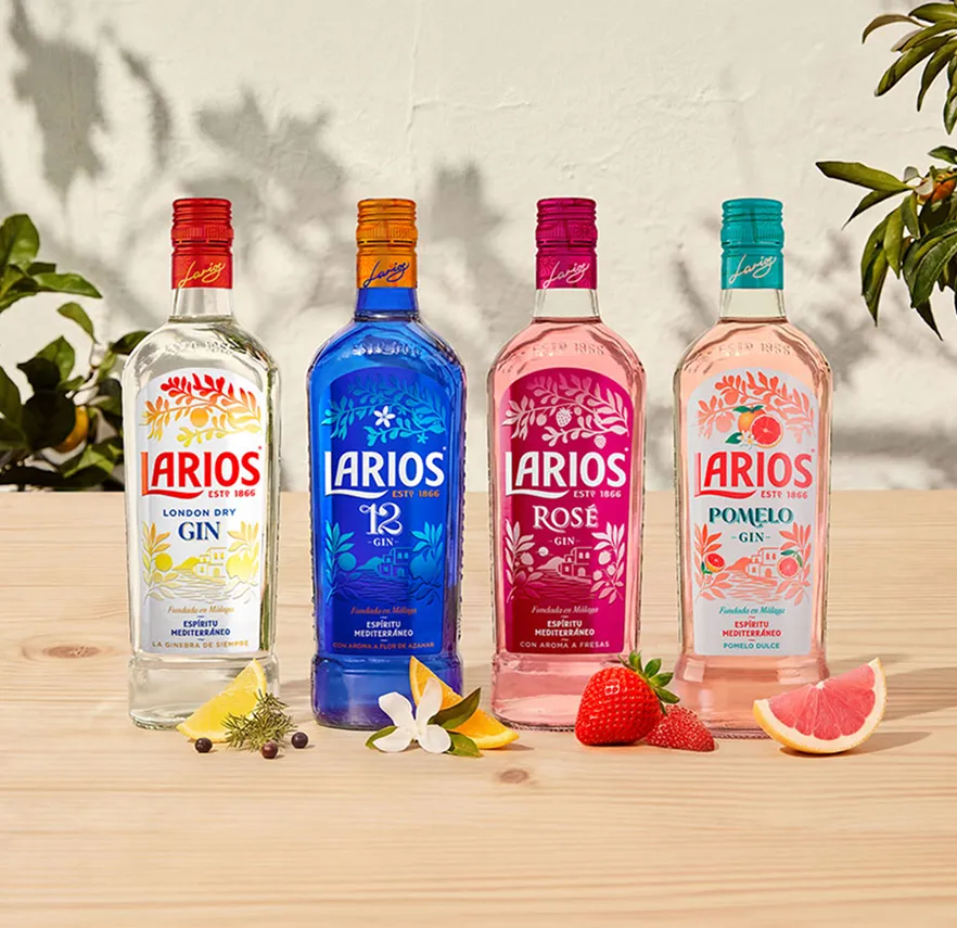 gin bottles citrus outdoor larios