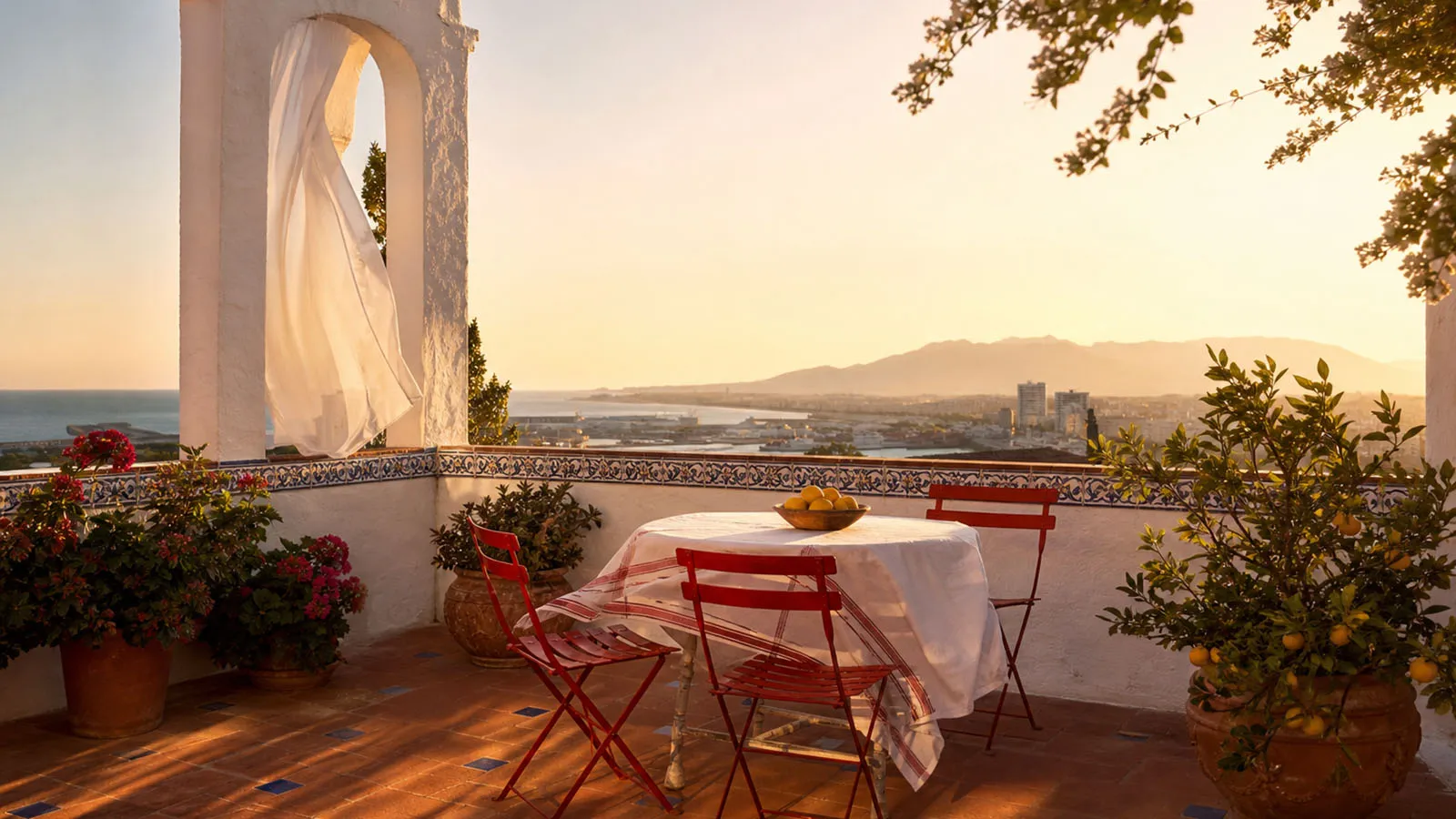 rooftop-terrace-sunset-mountain-citrus-table-larios