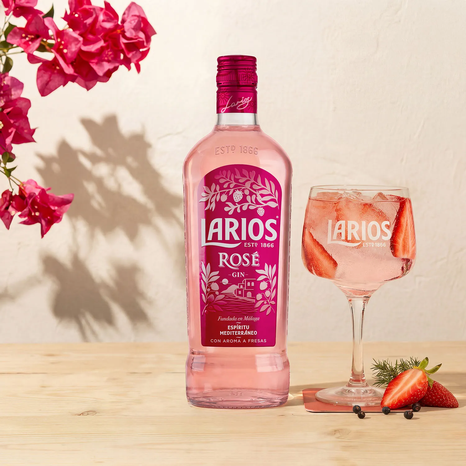 rose-gin-bottle-strawberry-cocktail-floral-larios