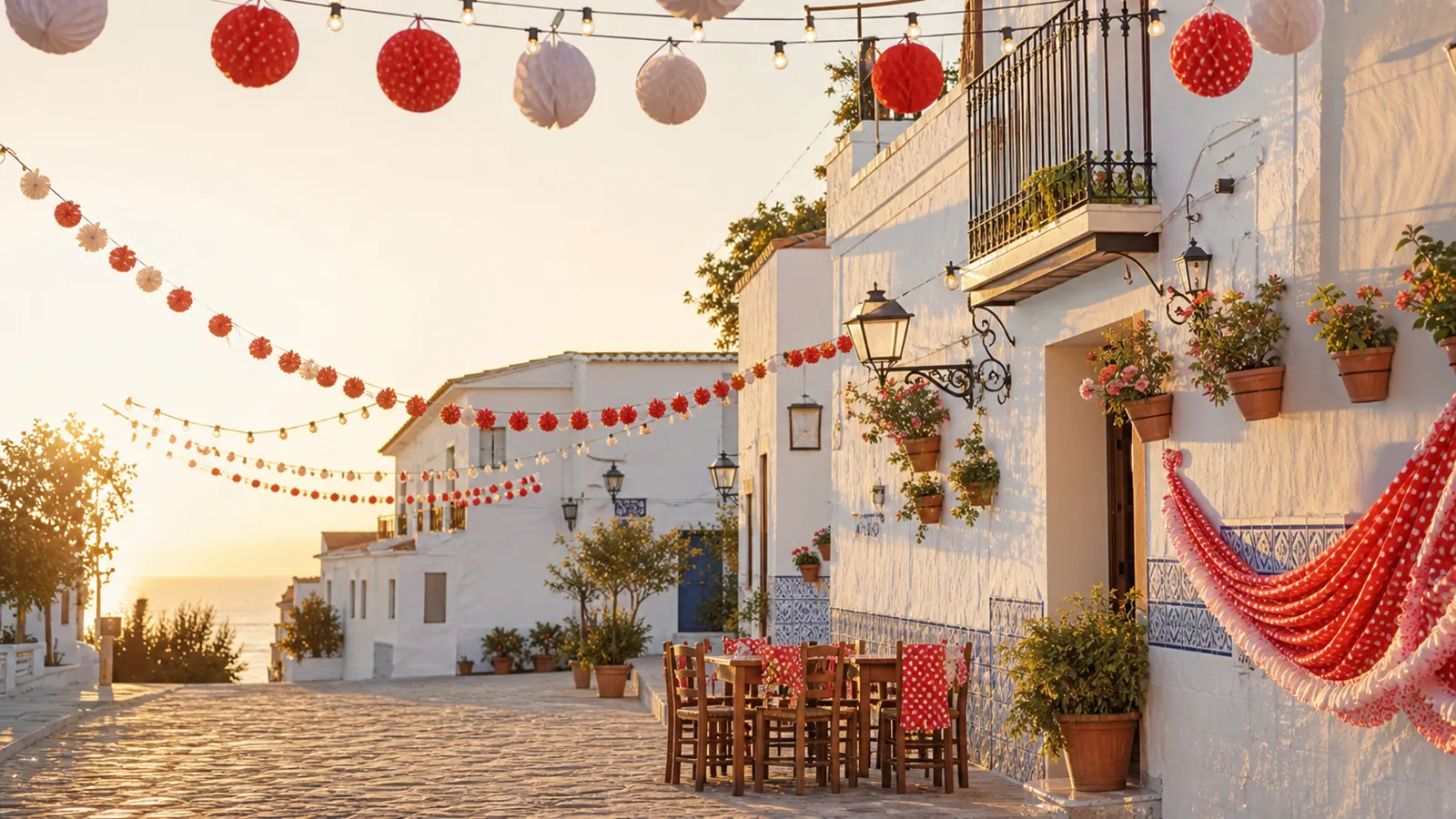 spanish-street-lanterns-sunset-dining-larios