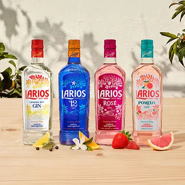 gin bottles citrus outdoor larios